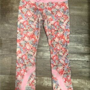 lululemon athletica Pink Floral Leggings